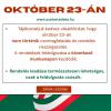 Tájékoztatás október 23-ra munkaszüneti napra